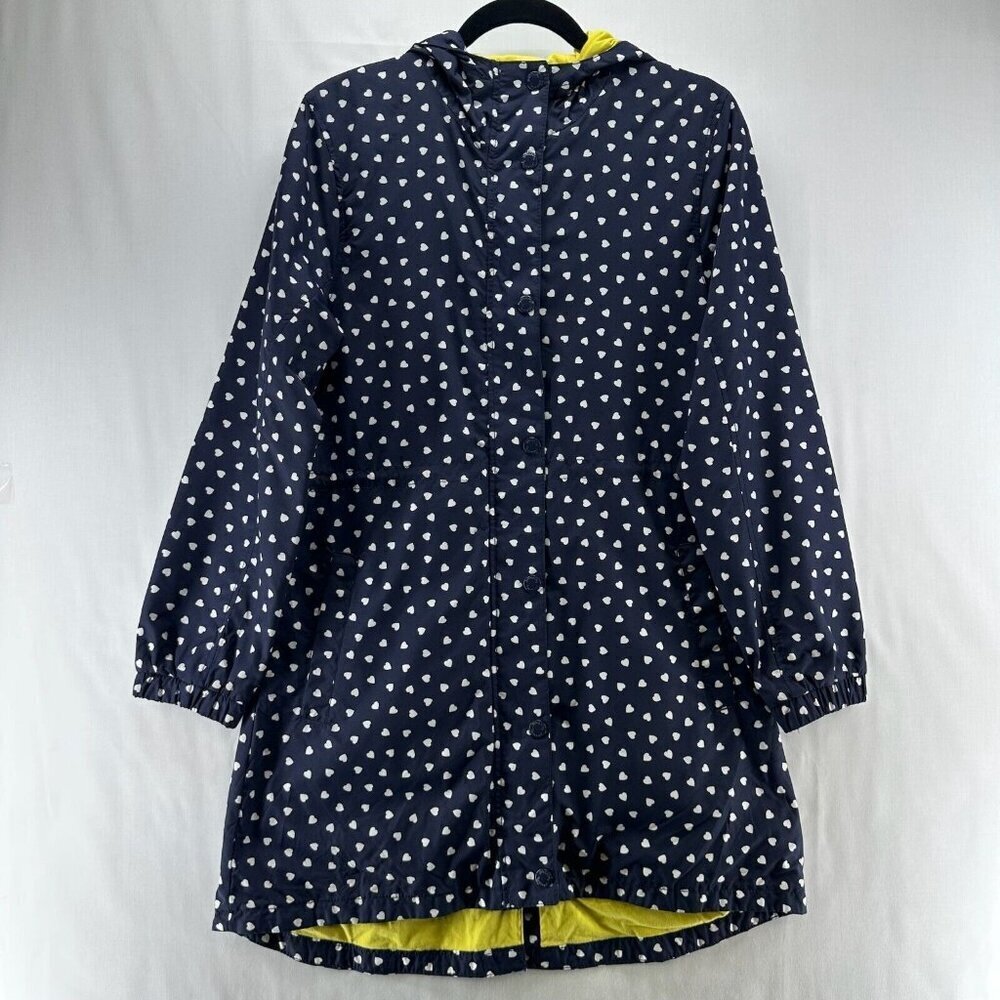 JOHNNIE B Jacket Youth 15-16Y Heart Allover Anorak Windbreaker Coat Hoodie Blue